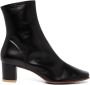By Far Boots Sofia Black Leather Booties in zwart - Thumbnail 1