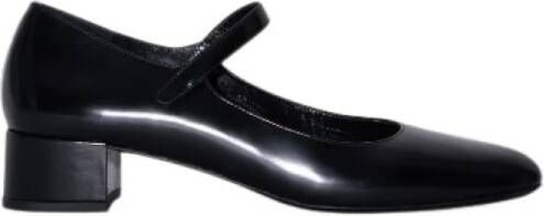 By FAR Zwarte leren platte sandalen