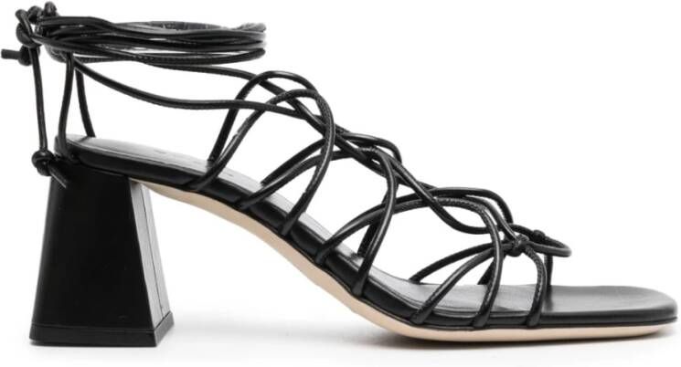 By FAR Zwarte Strappy Sandalen met 70mm Hak Black Dames