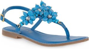 CafèNoir Flat Sandals Blauw Dames