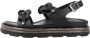 CafèNoir Stijlvolle platte sandalen met dubbel C Black Dames - Thumbnail 2