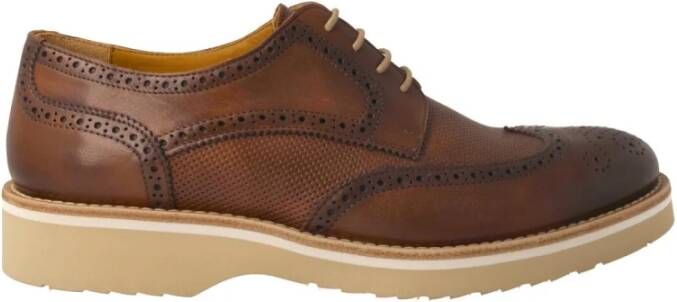 Calce Bruin leren heren Oxford schoenen