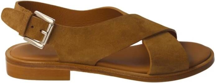 Calce Flat Sandals Brown Dames