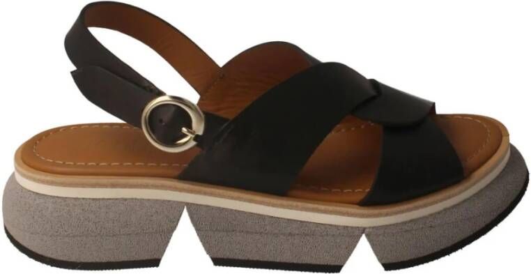 Calce Flat Sandals Zwart Dames