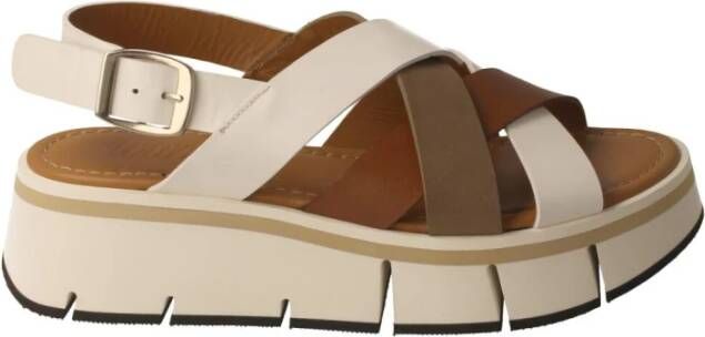 Calce Platte sandalen miinto-549cca5851683d14af0f Beige Dames