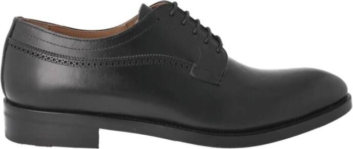 Calce Zwarte leren heren blucher schoenen
