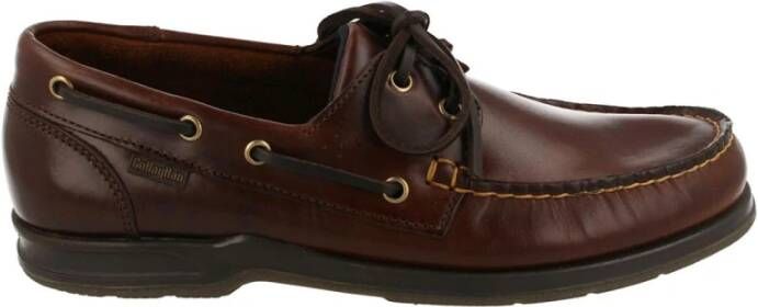 Callaghan Bruine leren bootschoenen