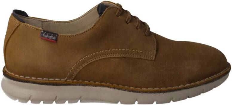 Callaghan Heren Fluweel Leren Schoenen Brown Heren