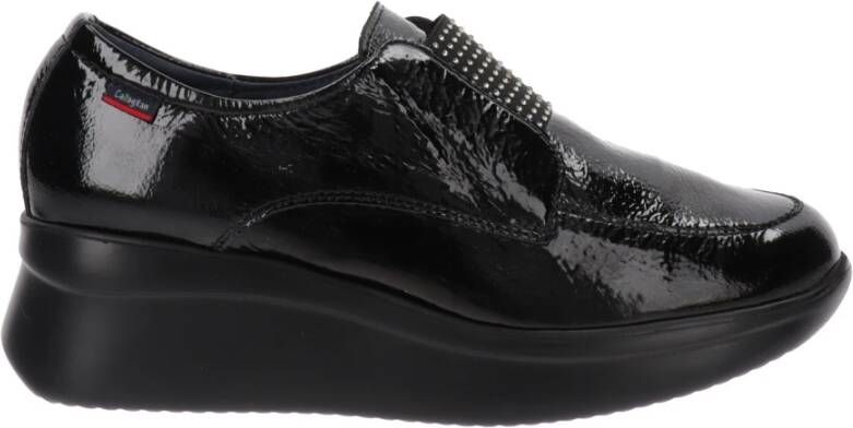 Callaghan Leren Dames Sneakers met Elastische Sluiting Zwart Dames