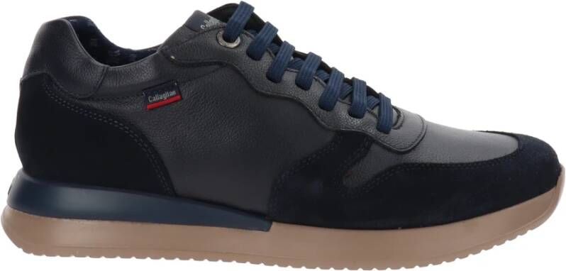 Callaghan Leren Heren Sneakers met Vetersluiting Blauw Dames