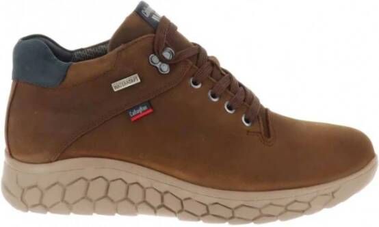 Callaghan Leren Heren Sneakers met Vetersluiting Bruin Heren