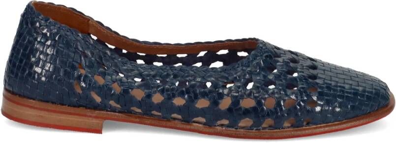 Calpierre Blauwe Geweven Leren Schoen