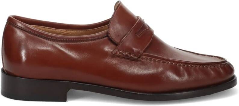 Calpierre Bruin leren tubulaire mocassin Brown Heren