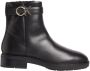 Calvin Klein Zwarte Leren Enkellaarzen met Rubberen Zool Black Dames - Thumbnail 9