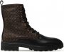 Calvin Klein Boots & laarzen Cleat Biker Boot Mono Mix in bruin - Thumbnail 1