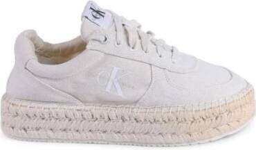 Calvin Klein Veterschoenen ESPADRILLE SNEAKER CS BTW met plateausool vrijetijdsschoen halfhoge schoen veterschoen