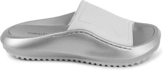 Calvin Klein Beige Slide Sandalen Stijlvol Comfort