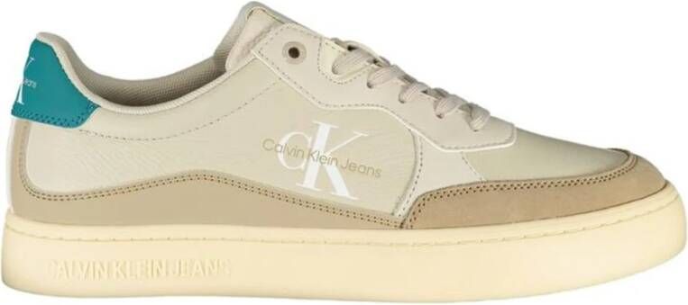 Calvin Klein Beige Sneaker met Contrastdetails Beige Heren