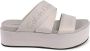 Calvin Klein Beige Stoffen Band Platform Sandalen - Thumbnail 1