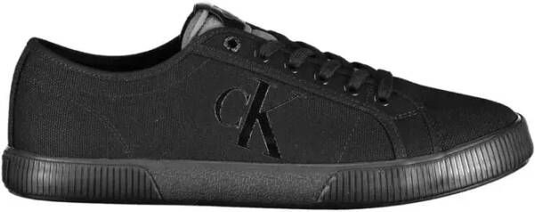 Calvin Klein Sportieve Zwarte Veterschoenen met Logo Black Heren