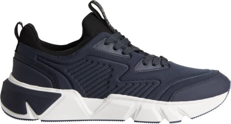 Calvin Klein Blauwe Gebreide Sneakers Blue Heren