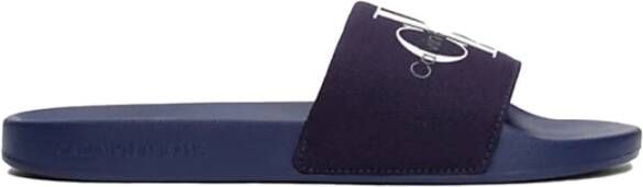 Calvin Klein Blauwe Platte Schoenen Textiel PVC Blue Heren