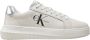 Calvin Klein Witte polyester sneakers met veters contrastdetails print logo White Dames - Thumbnail 1