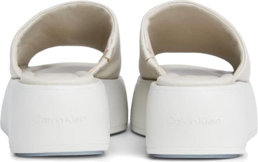 Calvin Klein Beige Flatform Slide Slippers - Foto 5