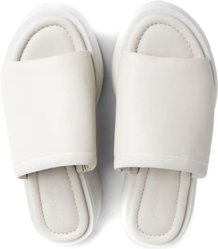 Calvin Klein Beige Flatform Slide Slippers - Foto 2