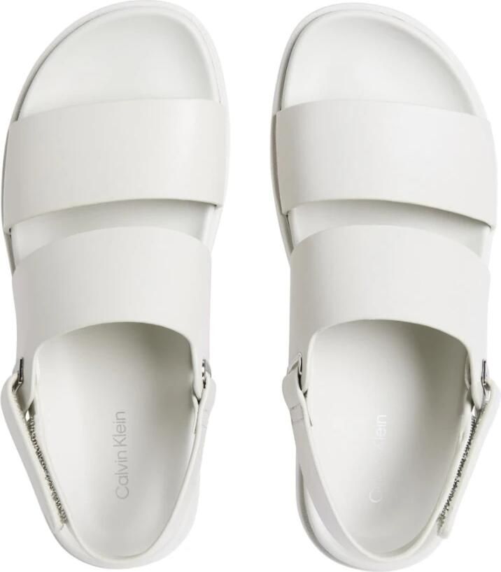 Calvin Klein Beige Platte Sandaal Eyel