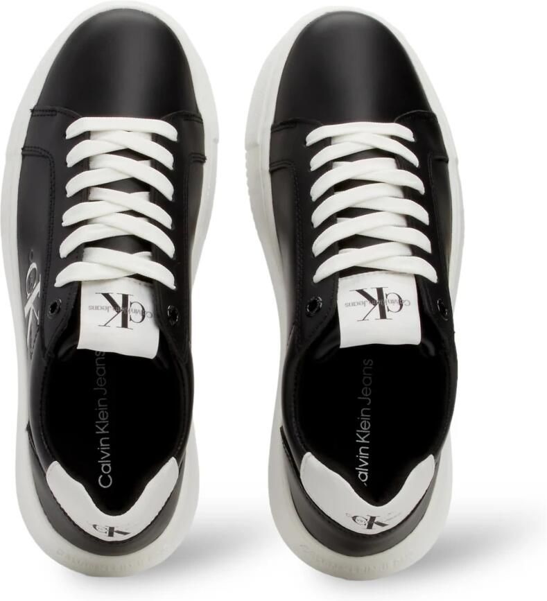 Calvin Klein Plateausneakers CHUNKY CUPSOLE MONO LTH WN vrijetijdsschoen lage schoen veterschoen met ck-opdruk aan de zijkant - Foto 3