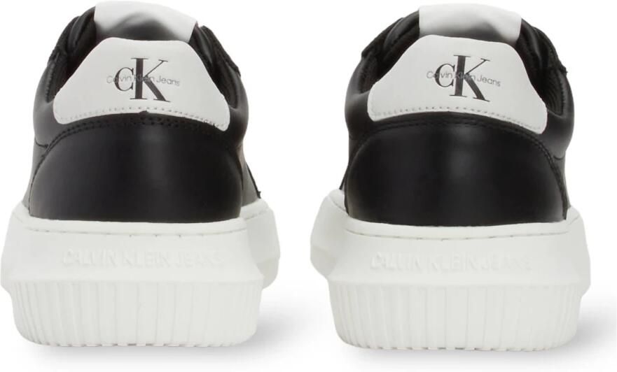 Calvin Klein Plateausneakers CHUNKY CUPSOLE MONO LTH WN vrijetijdsschoen lage schoen veterschoen met ck-opdruk aan de zijkant - Foto 4