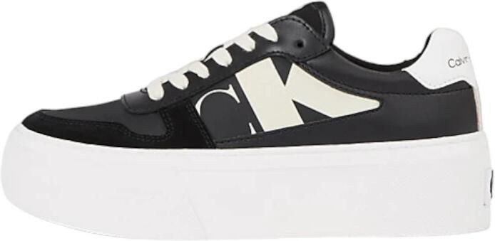 Calvin Klein Zwarte Polyester Sneaker met Contrastdetails