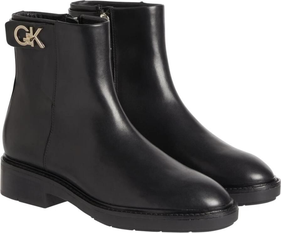 Calvin Klein Boots & laarzen Rubber Sole Ankle Boot Whw-Lth in zwart - Foto 3