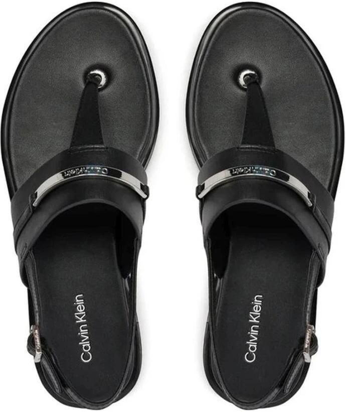 Calvin Klein Flat TP Sandal Metal Bar LTH - Foto 3