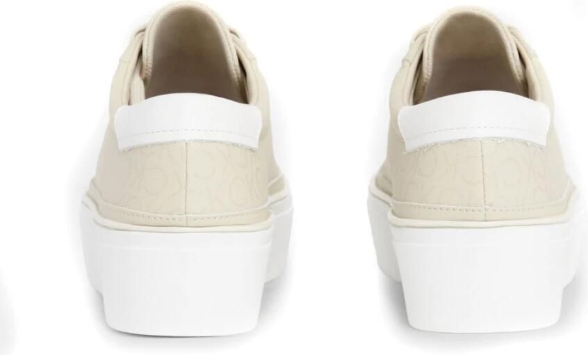Calvin Klein Grijze Lace-Up Flatform Sneakers - Foto 5