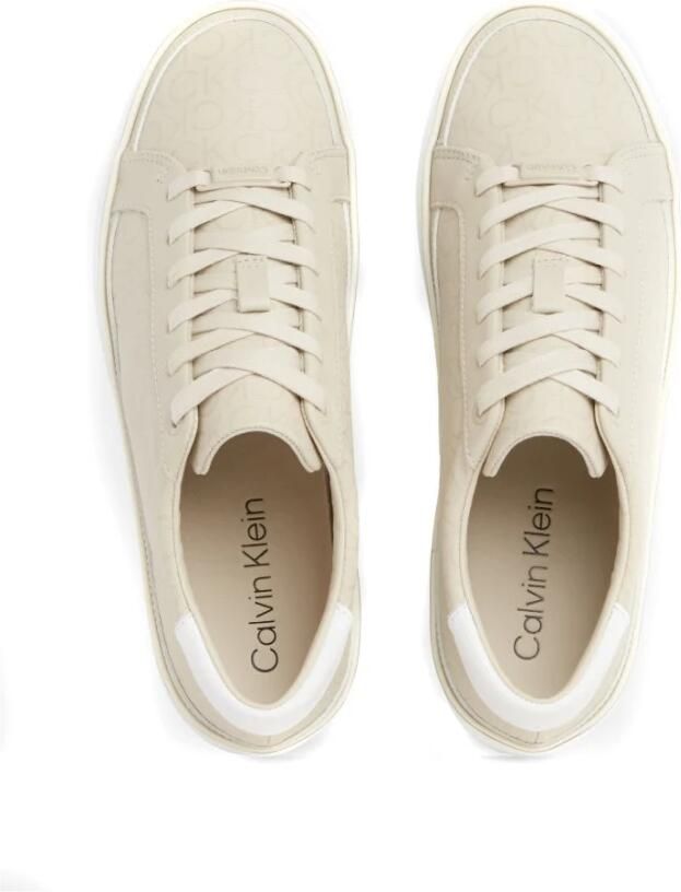 Calvin Klein Grijze Lace-Up Flatform Sneakers - Foto 3