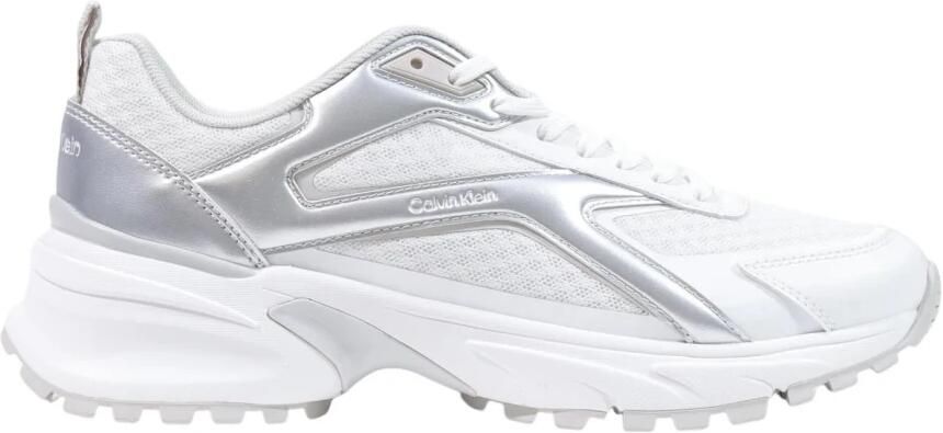 Calvin Klein Sneakers laag 'Hike Runner Metallic' zilver wit