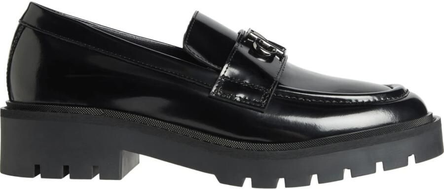 Calvin Klein Metallic Combat Loafer Herfst Winter Collectie Black Dames