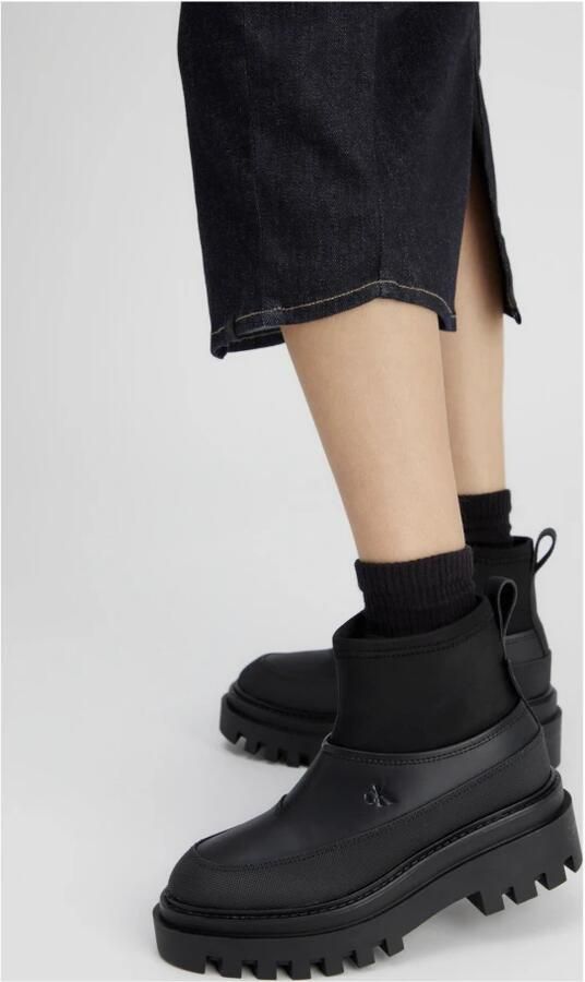 Calvin Klein Jeans Lage Flatform Zwarte Regenlaarzen - Foto 6