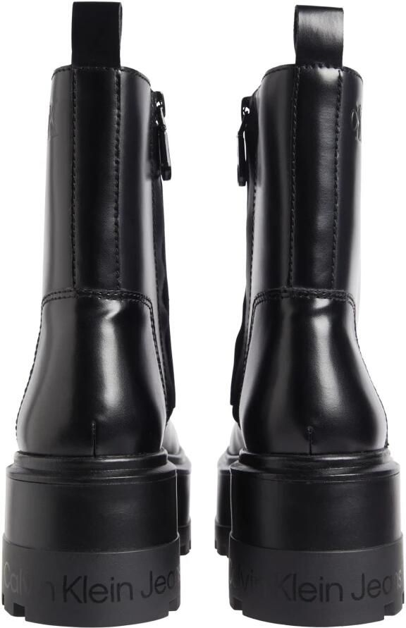 Calvin Klein Jeans Zwarte Veters Flatform Booties Black Dames - Foto 5