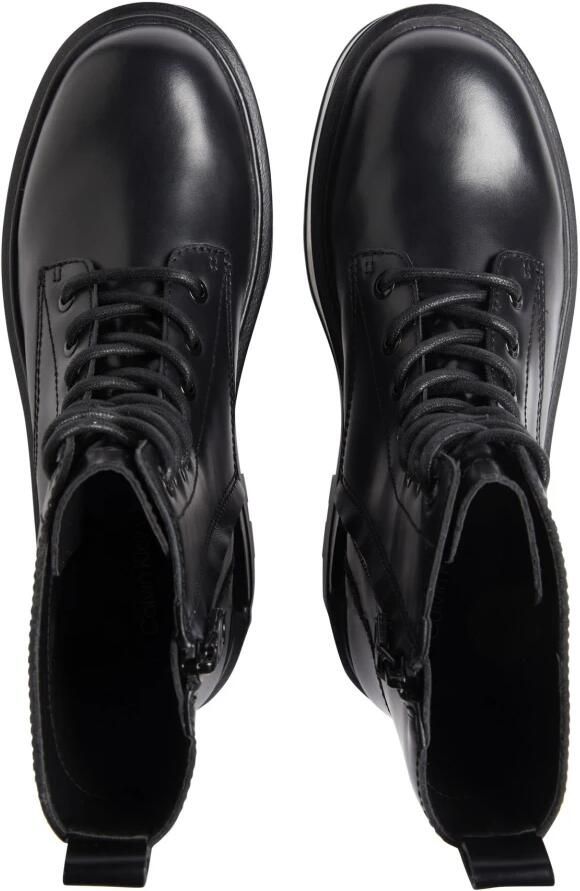 Calvin Klein Jeans Zwarte Veters Flatform Booties Black Dames - Foto 4