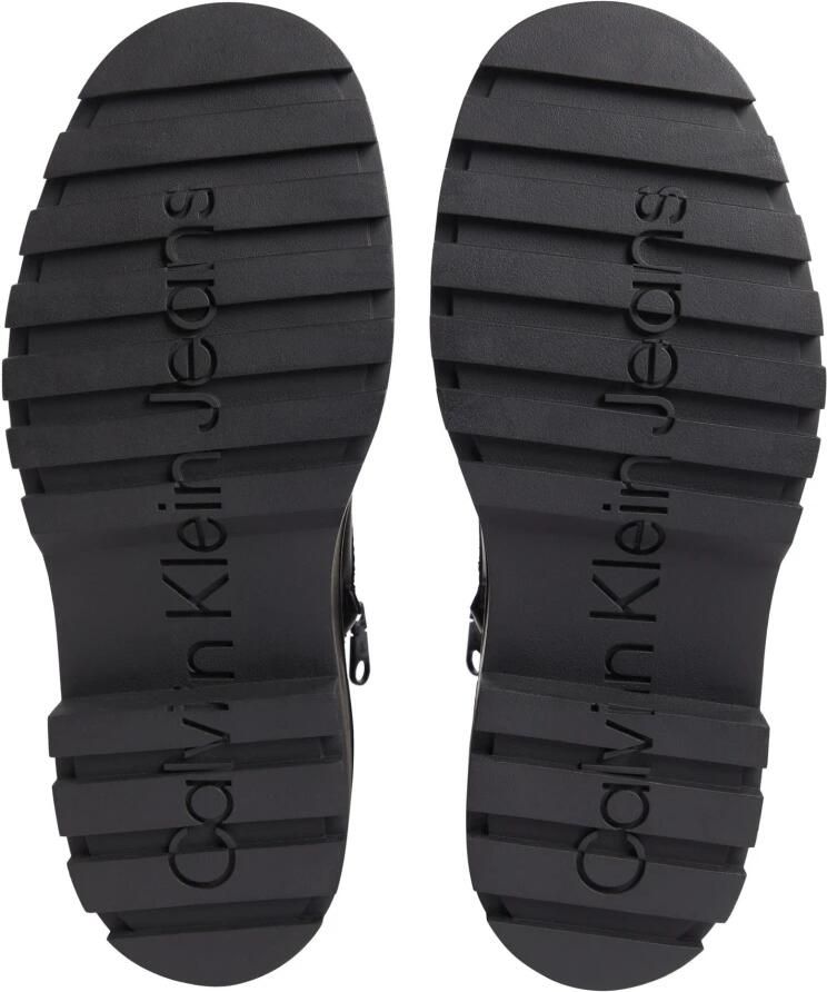 Calvin Klein Jeans Zwarte Veters Flatform Booties Black Dames - Foto 3