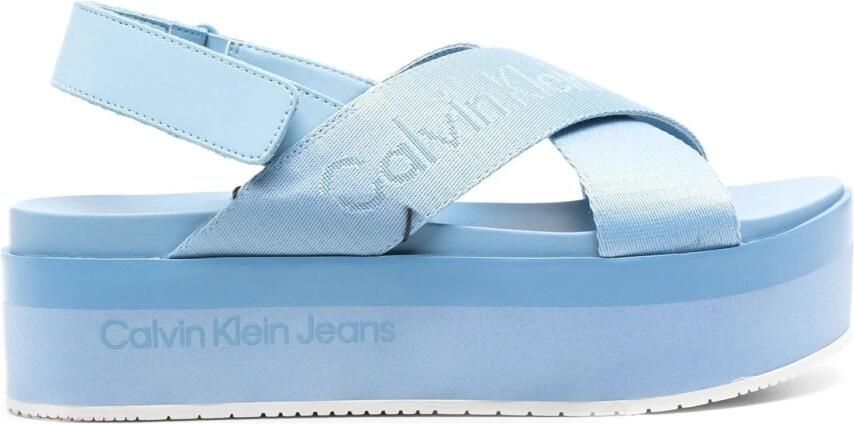 Calvin Klein Jeans Flatform Sandal Sling In Mr