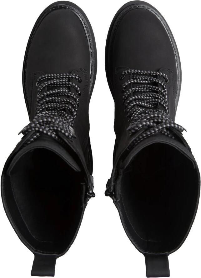 Calvin Klein Jeans Zwarte Veters Flatform Enkellaarzen Black Dames - Foto 4