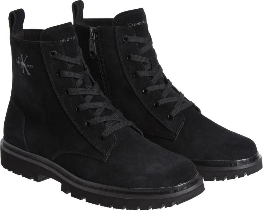 Calvin Klein Jeans Boots van leer met vetersluiting model 'EVA' - Foto 3