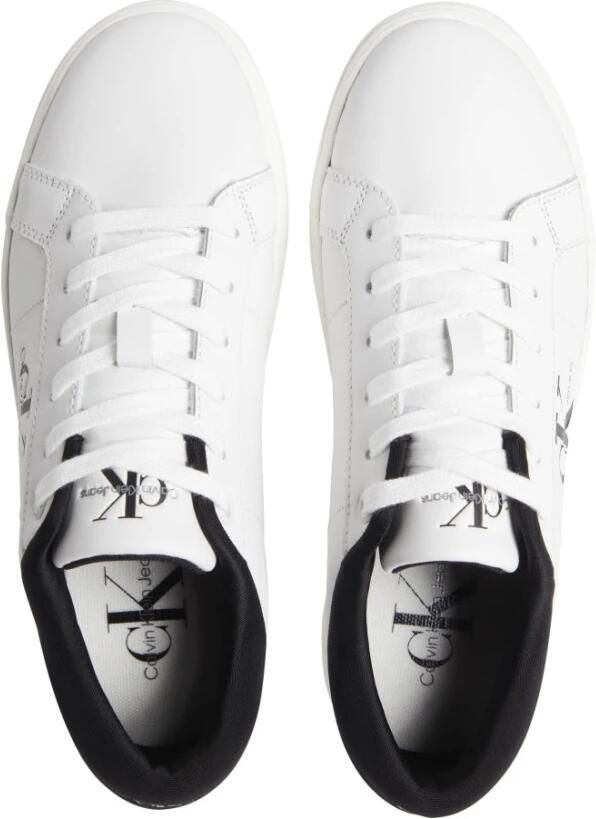 Calvin Klein Witte polyester sneakers met veters contrastdetails print logo White Dames - Foto 3