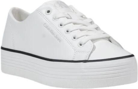 Calvin Klein Sneakers BOLD VULC FLATF LOW LTH IN lage schoen veterschoen vrijetijdsschoen met ck-logo op de hak