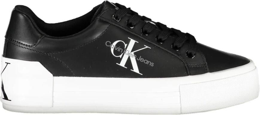 Calvin Klein Plateausneakers VULC FLATFORM BOLD LTH met logoprint opzij - Foto 3