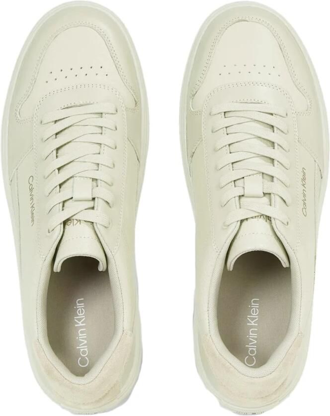 Calvin Klein Lage Leren Sneakers Grijs Gray Heren - Foto 4